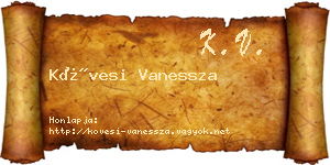 Kövesi Vanessza névjegykártya